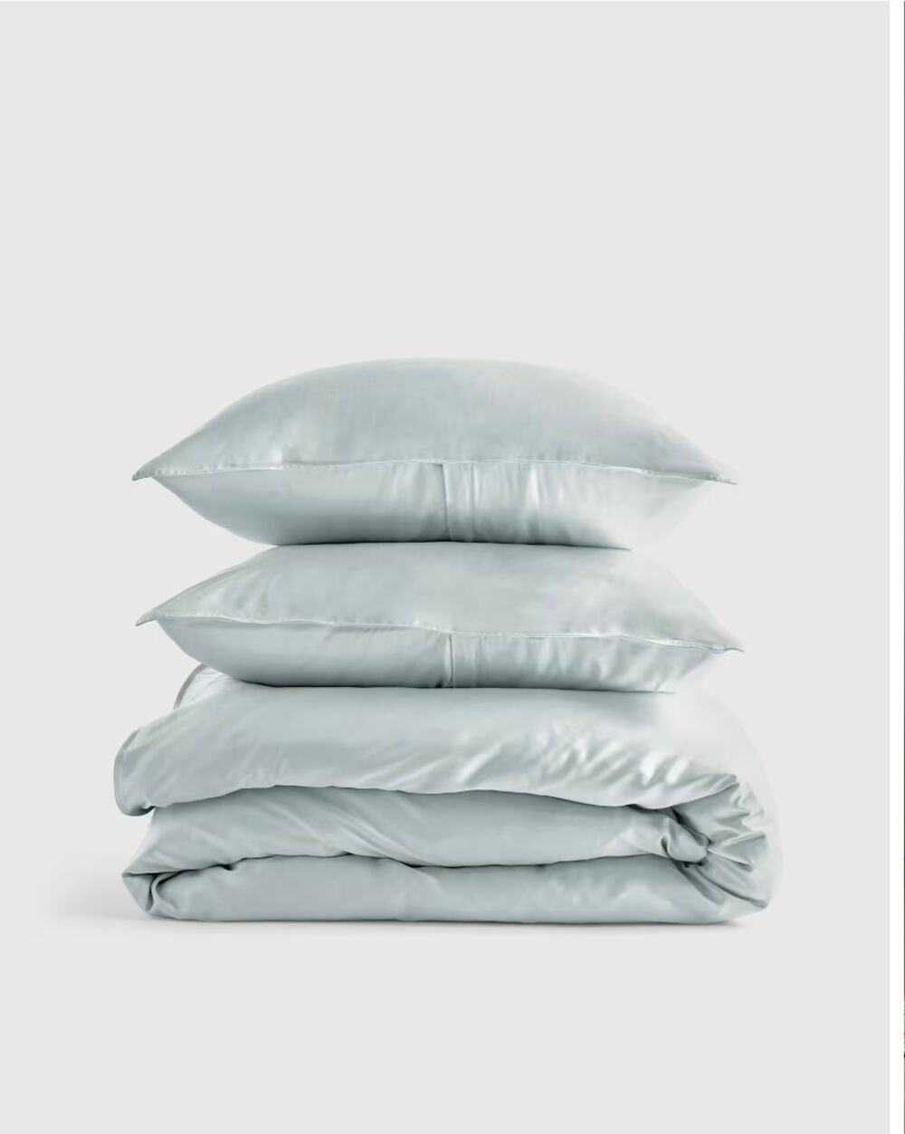 New Quince Organic Bamboo Visose King/ California King Duvet Cover 3Pc Set Mist